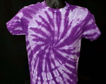 T-shirt à cravate violette et Lavendar Spiral