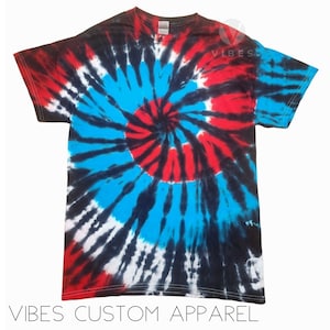 Rot, Weiß, Blau und Schwarz 4th Of Randy Gedenktag Tie Dye Unisex T-Shirt