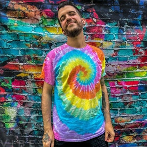 Pastel Rainbow Spiral Tie Dye Unisex T-Shirt