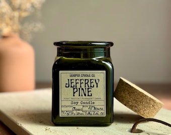 Jeffrey Pine Soy Candle, Pine Scented, Phthalate-Free
