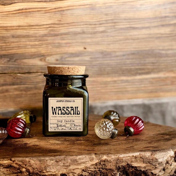 Wassail Soy Candle, Holiday Scented Candle, Cranberry