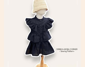 Baby Pinafore Dress Sewing Pattern, Sizes 1-10 (PDF Pattern)