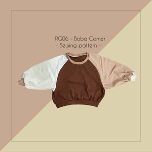 Naaipatroon raglansweater voor kinderen: babymaten (pdf-patroon)