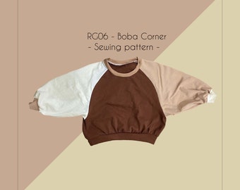 Kids Raglan Sweatshirt Sewing Pattern: Baby Sizes (PDF Pattern)