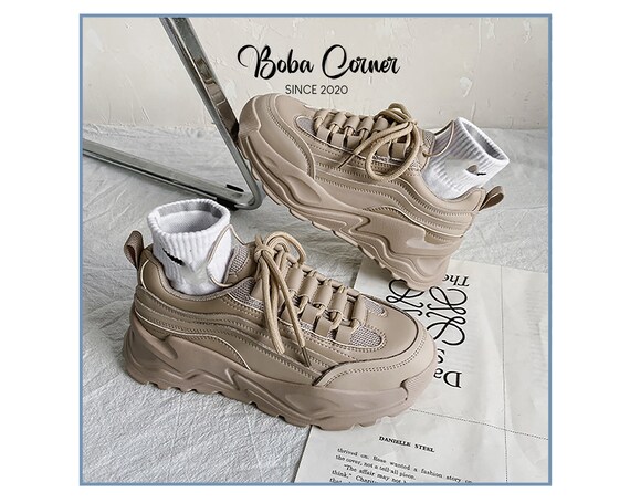 Brown Sneakers Platform Sneakers Women 
