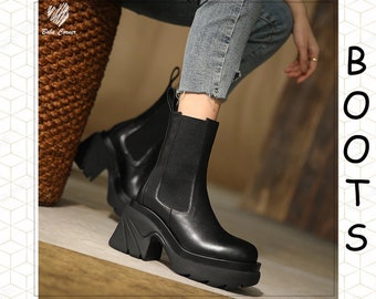 Details about Europe Women's Chelsea Western Stone Print Square Toe Office Work Ankle Boots D Details about Europe Women's Chelsea Western Stone Print Square Toe Office Work Ankle Boots D