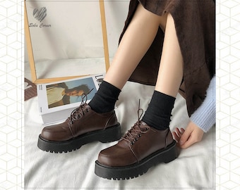 brown platform shoes