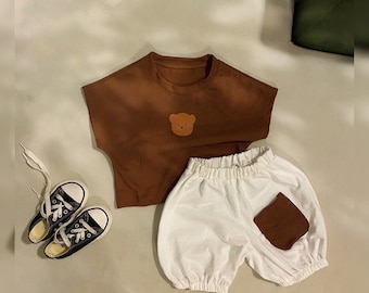Kids Overalls Sewing Pattern, T-shirt PDF Pattern