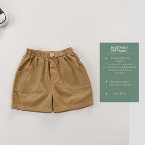 Children&#39;s trousers PDF sewing Pattern, Kids Baby Boy Girl PANTS pattern Pdf sewing, children toddler 1 - 10 years old