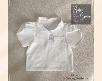 Girls' Polo Shirt Sewing Pattern (PDF)