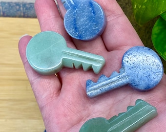 Key Carving | Green Aventurine Key | Green Aventurine | Crystal Carvings | Blue Aventurine | Blue Aventurine Key | Crystal Key Carving