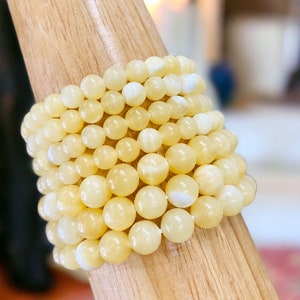 Yellow Calcite Bracelet | Yellow Calcite| Gemstone Bracelet |  Jewelry | Crystal Bracelets | Calcite