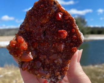 Quartz hématoïde rouge | Quartz rouge | Quartz mandarine | Amas de quartz