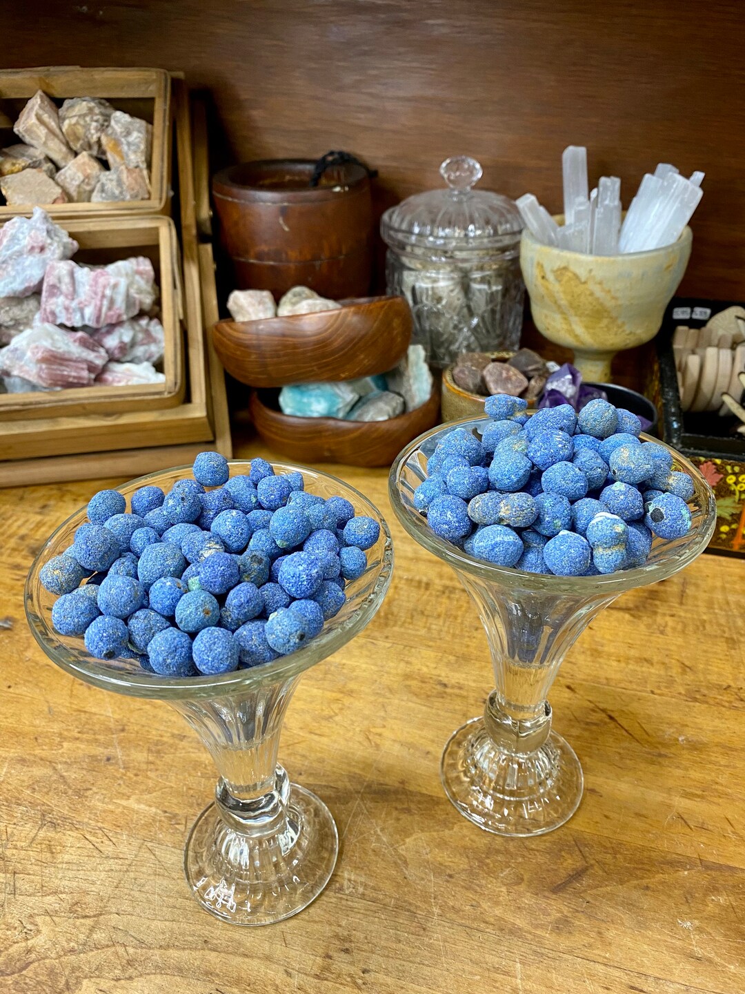 Azurite Blueberries Utah Azurite Malachite Minerals Specimens Etsy