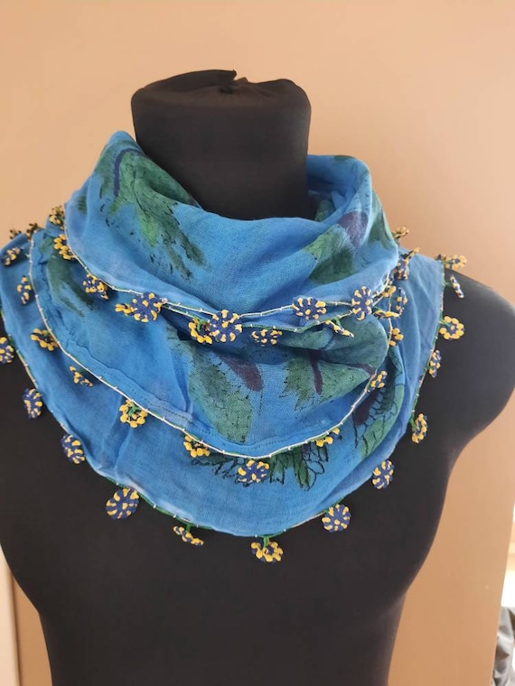 Antique scarf anatolian silk embrodery