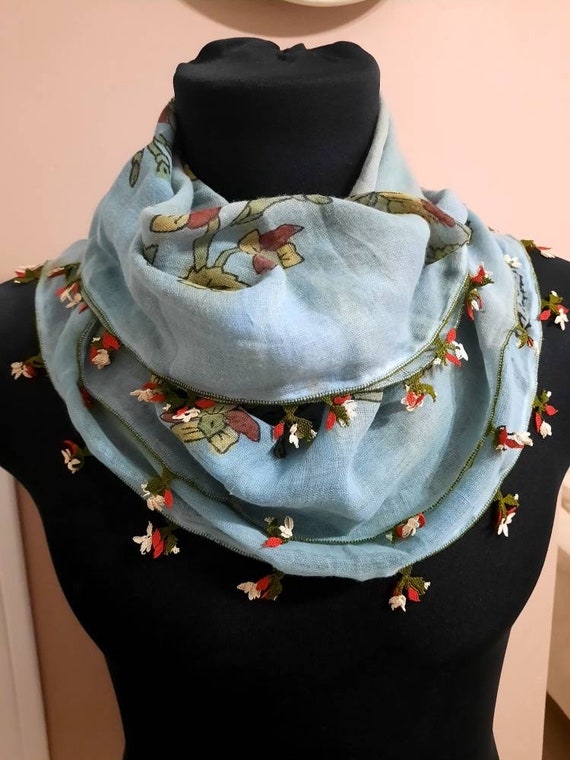 Scarf antique scarf anatolian silk embrodery