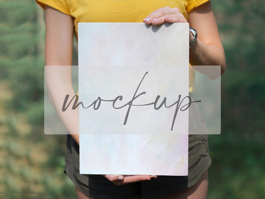 Canvas Mockup Display 5x7 Canvas Mockup Simple Canvas Etsy