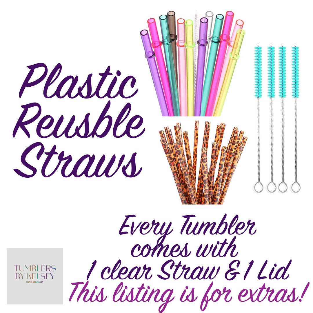 Reusable Colored Tumbler Straws to Go Tumbler Accessories Etsy
