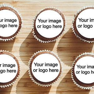 Custom Wafer Paper Edible Toppers ROUND PRE-CUT