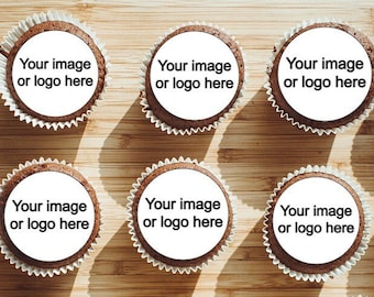 Custom Wafer Paper Edible Toppers ROUND PRE-CUT