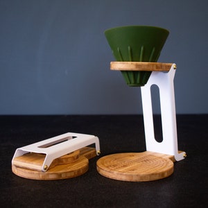 Fold-Away Bamboo Pour Over Coffee Stand - Made in Seattle, WA