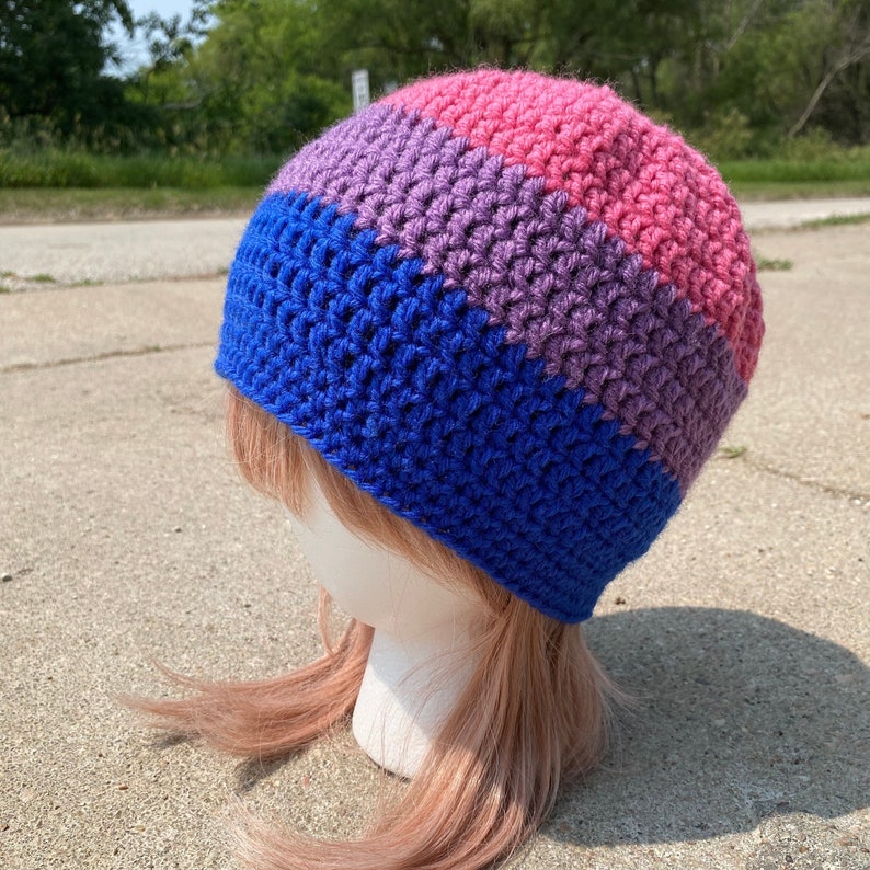 Bisexual Pride Flag Beanie - LGBTQ+ Flags Crochet Hat Pride Month - Etsy