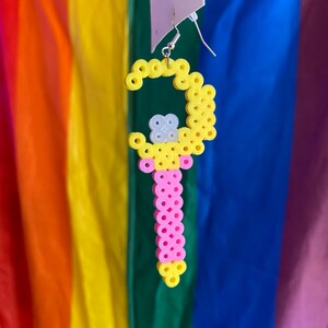 Sailor Moon Moon Stick Wand Keychain / Earrings - anime Perler Beads