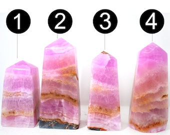 Rare Pink Aragonite Towers - Natural pink AAA Quality - For the Heart Chakra