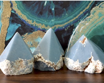 Angelite Points - Throat, Third-Eye, Crown