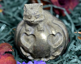 Pyrite Kitten and Jack-O-Lantern