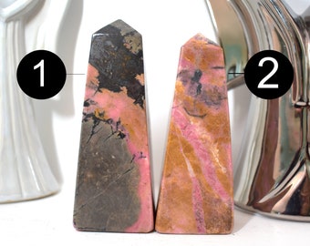 Medium Rhodonite Towers - Heart Chakra