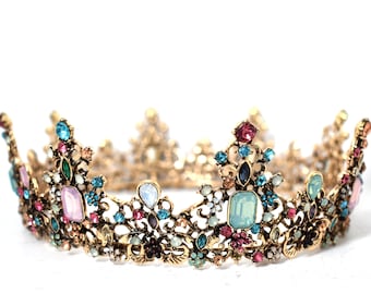 Multi-Jeweled Crystal Crown - Weddings, Bridesmaid, Bride to be