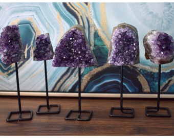 Amethyst Crystal Pops - comes with stand! - Third Eye, Crown Chakra