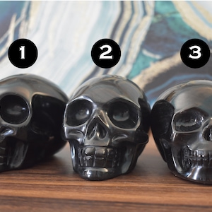 Obsidian/Silver Sheen Obsidian Skulls