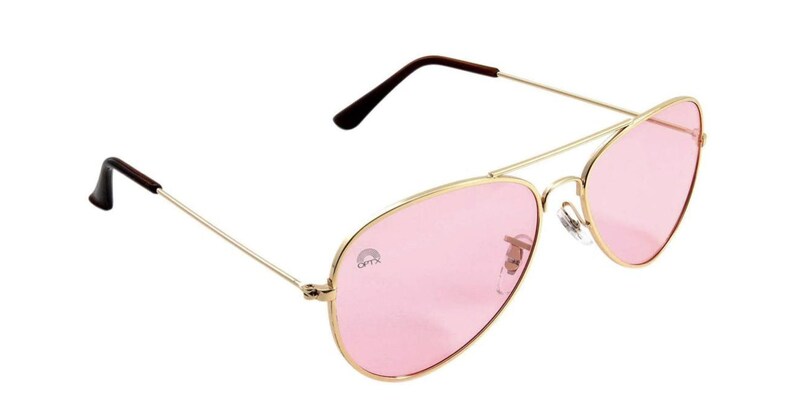 Rose Aviator Mood-Boosting Sunglasses with Protective Chakra Bag