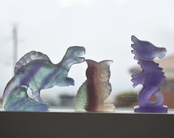 Fluorite Animal Carvings