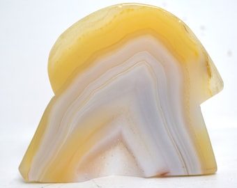Agate Freeform Carving with Druzy