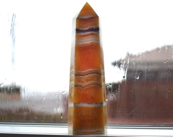 Striped Orange Calcite Tower - Sacral Chakra