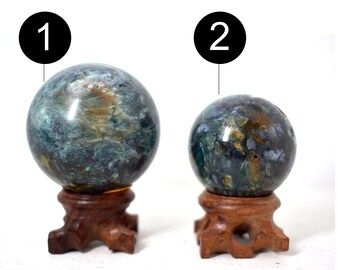 Small Ocean Jasper Crystal Balls/Spheres - Heart & Solar-Plexus Chakra