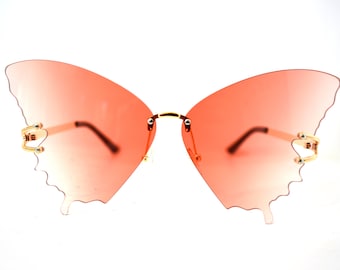 Red Butterfly Mood-Boosting Sunglasses - Root Chakra - Color Therapy