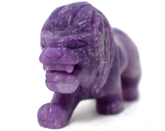 Lepidolite Lion - Third-Eye, Crown Chakra