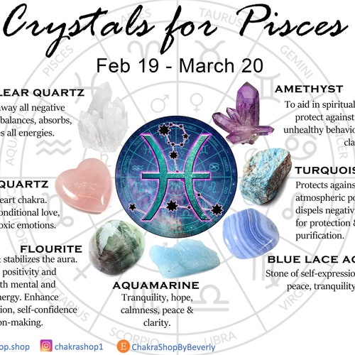 Crystals for Pisces Jasper Rose Quartz Clear Quartz Green Etsy