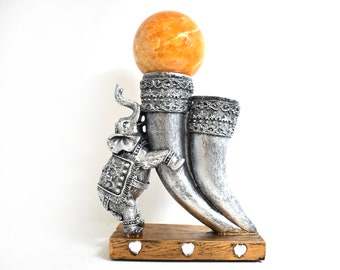 Elephant Crystal Ball Stand - Crystal Sphere Stand - Crystal Ball Holder/Display
