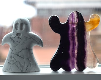 Crystal Ghosts (White Howlite & Fluorite)