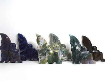 Crystal Garden Fairies (Moss Agate, Sodalite, Blue Tiger's Eye)