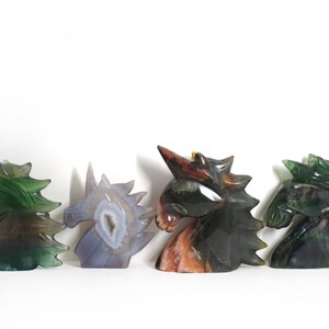 Unicorn Heads Group 2 (Fluorite, Agate, Ocean Jasper, Bloodstone)