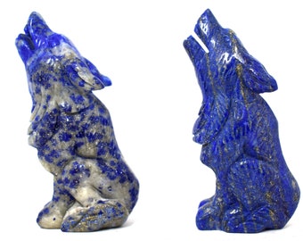Lapis Lazuli Wolves - Throat, Third-Eye, Crown Chakra