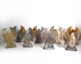 Agate Angels with Druzy