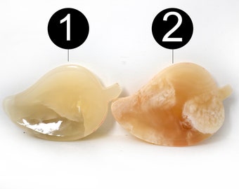 Honey Calcite Mango Trinket Trays - Crystal Fruits