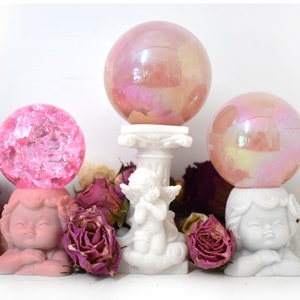 Cupid Angel Crystal Ball Stands/Crystal Sphere Holders